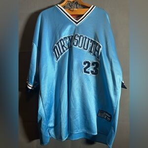 Vintage 212 NYC Jersey Dirty South Mens 4xl Blue Hip Hop City Sport Y2K Shiny